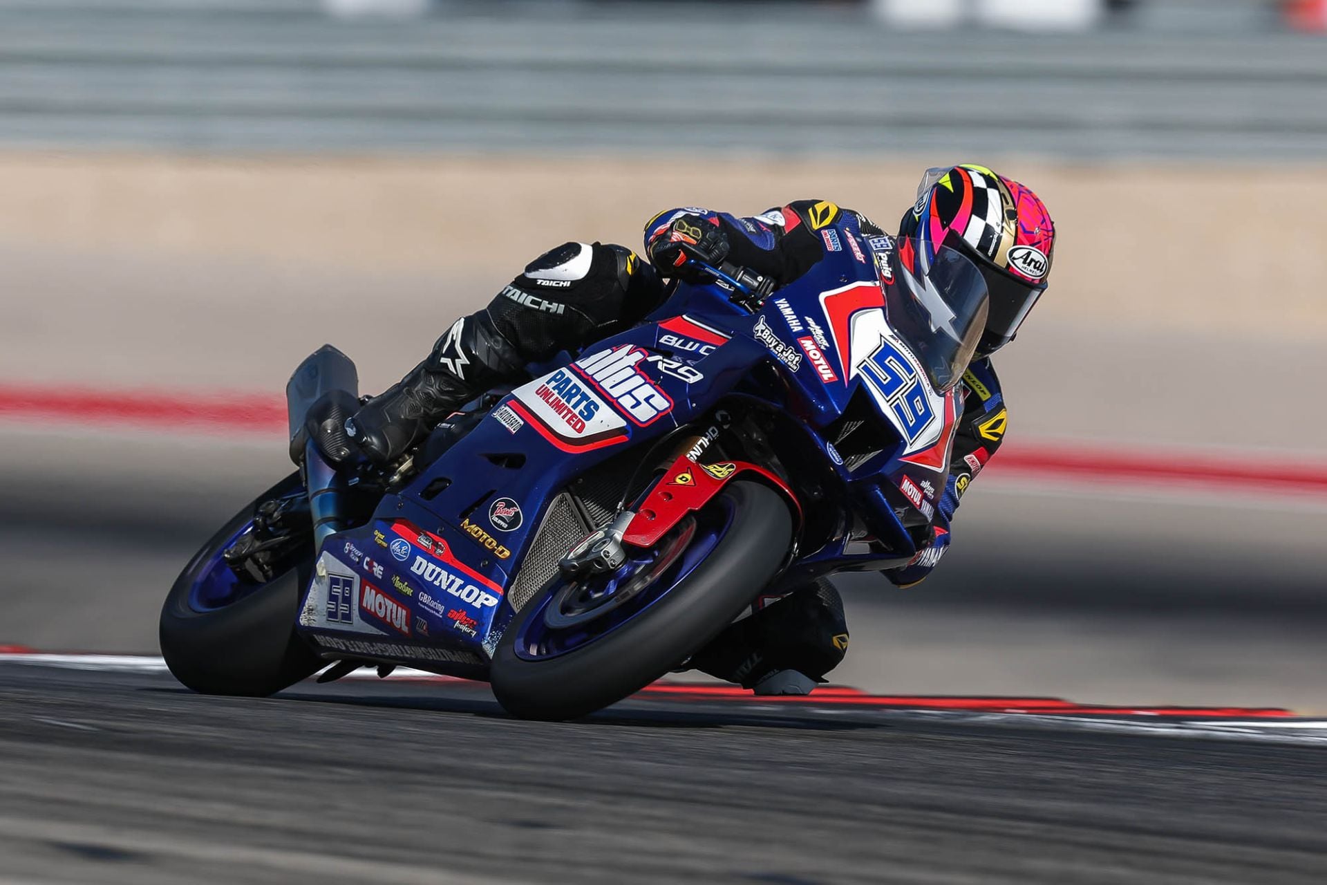 Michael Gilbert (55) aboard the ARCH 2s-R during the MotoAmerica Super Hooligan race at COTA